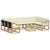 vidaXL Set vanjskih sofa 10 kom. 9-sjedala Bijela i krem