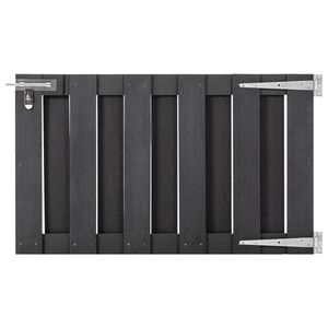 vidaXL Vrtna vrata od WPC-a 100 x 60 cm siva