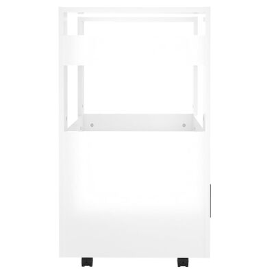 vidaXL Kuhinjska kolica sjajna bijela 60x45x80 cm konstruirano drvo