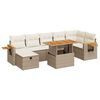 vidaXL 5-dijelni vrtni set sofa s jastucima bež od poliratana