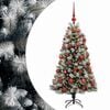 vidaXL Umjetno božićno drvce s pomičnim granama i kuglicama 120 cm