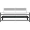 vidaXL Metalni okvir kreveta uzglavlje i podnožje crni 183x213 cm