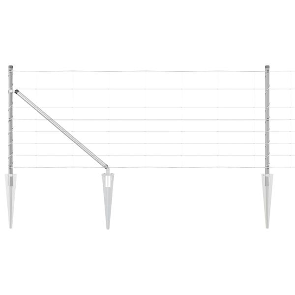 vidaXL Stup za ogradu Galvanizirano 100 x 0,8 m Čelik