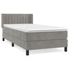 vidaXL Box spring krevet s madracem svjetlosivi 90x190 cm bar&scaron;unasti