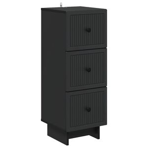 vidaXL Ormar s ladicama Crna 33 x 34,5 x 90 cm Konstruirano drvo