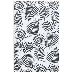 vidaXL Vanjski tepih ARAKIL bijelo-crni 160 x 230 cm PP
