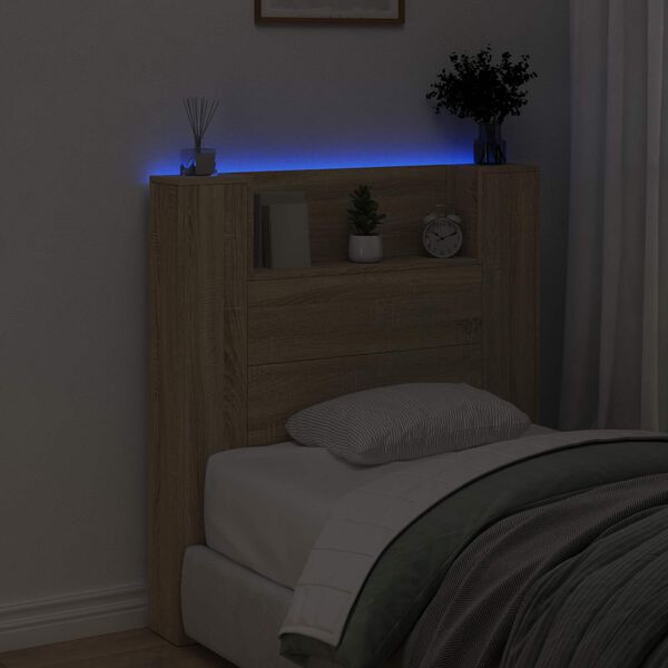 vidaXL Uzglavlje Sonoma hrast 100 x 16,5 x 103,5 cm Konstruirano drvo