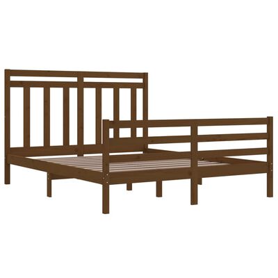 vidaXL Okvir za krevet od masivnog drva smeđa boja meda 160 x 200 cm