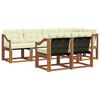 vidaXL Set vanjskih sofa s jastukom 7 pcs Prirodna i krem