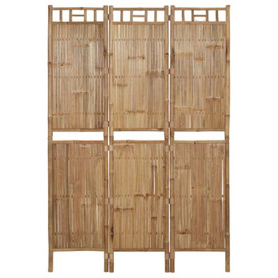 vidaXL Sobna pregrada s 3 panela od bambusa 120 x 180 cm