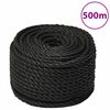 vidaXL Radno uže crno 10 mm 500 m od polipropilena