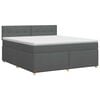 vidaXL Boxspring krevet s madracem Tamnosiva 140 x 190 cm Tkanina