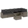 vidaXL 7-dijelni set vrtnih sofa sivi od poliratana