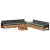 vidaXL Set vanjskih sofa s jastukom 9 pcs Prirodna i antracit
