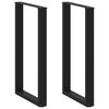 vidaXL Noge za barski stol U-oblika 2 kom Crne 60 x (100-101) cm Čelik