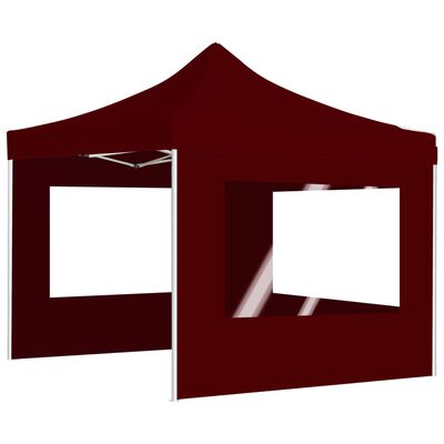 vidaXL Sklopivi šator za zabave sa zidovima aluminijski 2 x 2 m bordo