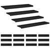 vidaXL Step treads 16 kom. 110 x 30 x 2 cm Crna Čvrsto drvo bukve