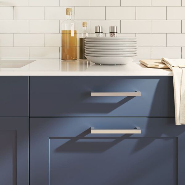 vidaXL Ručke za ormarić 20 kom srebrne 160 mm od nehrđajućeg čelika