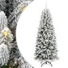 vidaXL Umjetno božićno drvce Bijela 210 cm PVC, plastika, čelik i PE