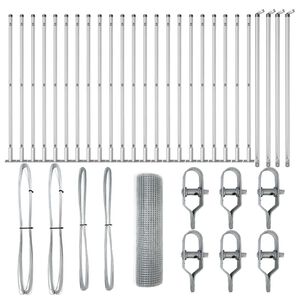 vidaXL Stup za ogradu Srebrna