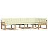 vidaXL Set vanjskih sofa 5 kom. Bijela i krem
