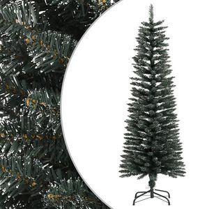 vidaXL Umjetno usko božićno drvce sa stalkom zeleno 120 cm PVC