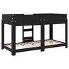 vidaXL Krevet na kat za djecu s madracem Crni hrast 100 x 200 cm