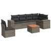 vidaXL 7-dijelni set vrtnih sofa sivi od poliratana