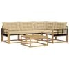vidaXL Set vanjskih sofa 5 kom. Bijela i bež