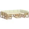 vidaXL Set vanjskih sofa 10 pcs Bijela i krem 59 x 59 x 37 cm