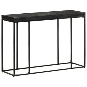 vidaXL Konzolni stol crni 110x35x76 cm masivno drvo bagrema i manga