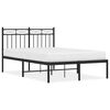 vidaXL Metalni okvir za krevet s uzglavljem crni 120x200 cm
