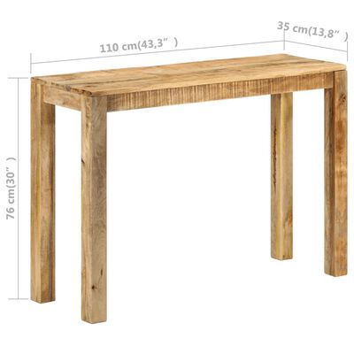 vidaXL Konzolni stol 110 x 35 x 76 cm od grubog drva manga