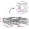 vidaXL Gabionski uzdignuti krevet Srebrno 100 x 100 x 20 cm