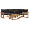 vidaXL Set vanjskih sofa 5 kom. Prirodna i crna