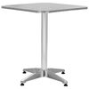 vidaXL Vrtni stol srebrni 60 x 60 x 70 cm aluminijski
