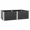 vidaXL Povi&scaron;ena vrtna gredica 200 x 100 x 54 cm WPC siva