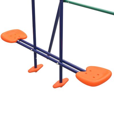 vidaXL Set ljuljački s 4 sjedala narančasti