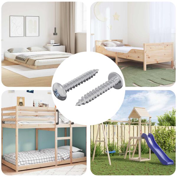 vidaXL Samoupravni čavao 2 pcs Cinkom premazano 4 x 25 mm Čelik