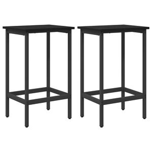 vidaXL Barska stolica 2 kom. Crni hrast 40 x 32 x 74 cm
