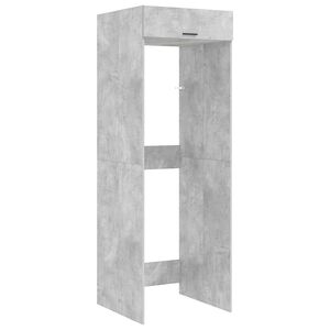 vidaXL Ormar za perilicu rublja s pohranom Beton 67,5 x 68 x 200 cm