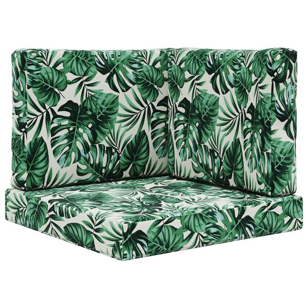 vidaXL Jastuk za vanjsku sofU 3 pcs Uzorak lista Poliester