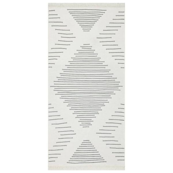 vidaXL Tepih tamnosivi 100 x 200 cm pamučni