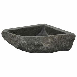 vidaXL Sudoper Siva (30-37) x (30-37) x 12 cm Rijeka kamen