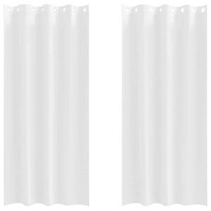 vidaXL Zavjese za blackout s prstenovima 2 pcs Čista bijela