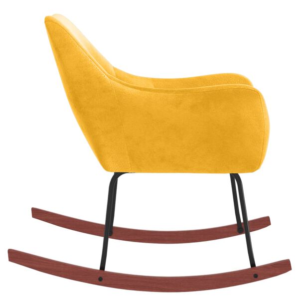 vidaXL Stolica za ljuljanje žuta bar&scaron;unasta