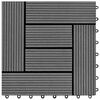 vidaXL Pločice za decking 11 pcs Sivi 30 x 30 cm Drvoplastična smjesa
