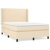 vidaXL Krevet s oprugama i madracem krem 140 x 190 cm od tkanine
