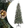 vidaXL Umjetno božićno drvce Zelena 240 cm PVC, plastika i čelik