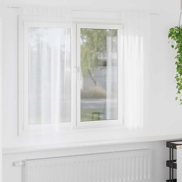 vidaXL Voile zavjesa sa zavjesama 2 pcs Bijelo 175 x 140 cm Poliester